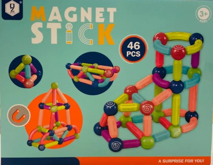 Juego de varillas magnéticas 46 pzs